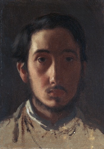 Edgar Degas, self portrait Alla Prima (premier coup painting)