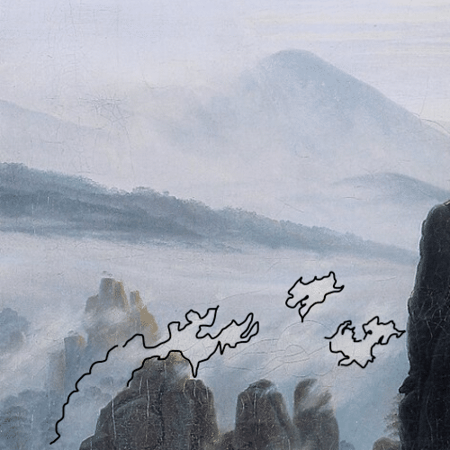 Caspar David Friedrich, how to paint mist and fog, Learn how to paint transient effects. How to oil paint mist and fog. Oil painting tutorial. Oil painting for beginners