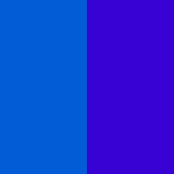 warm blue and cool blue placed together