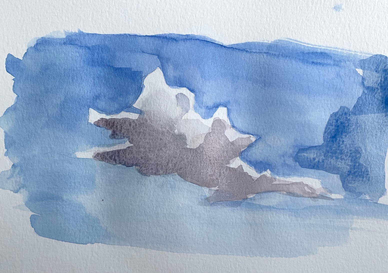 how to paint clouds in watercolor