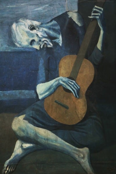 Pablo picasso painting full of shades of blue