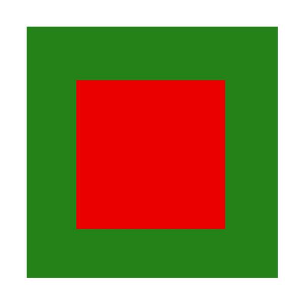 Complementary colors green and red