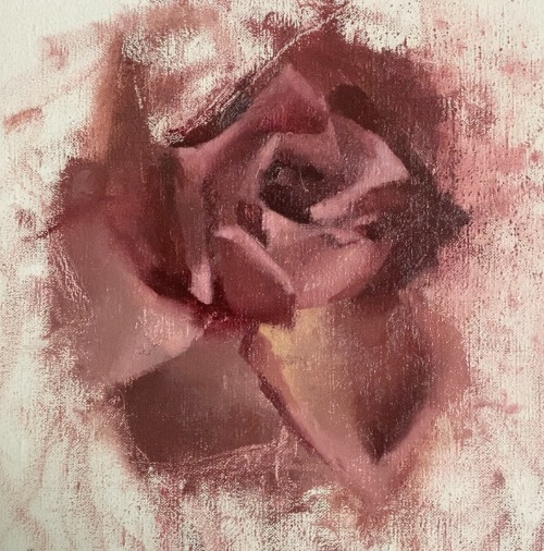 how to paint a rose