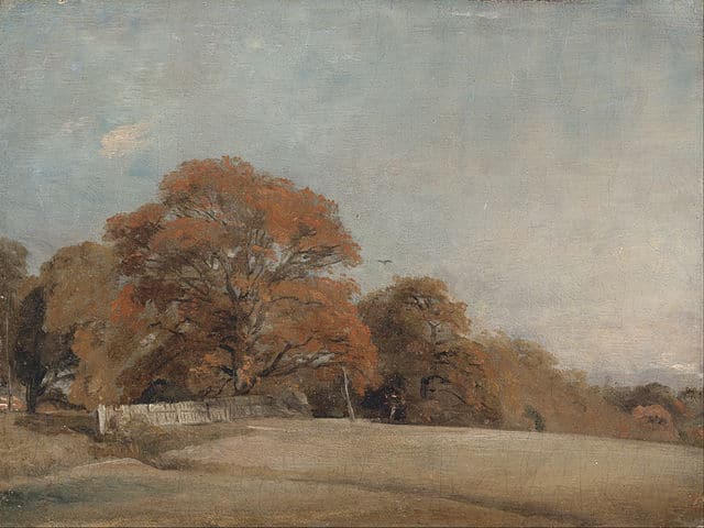 cold fall day landscape painting, John constable