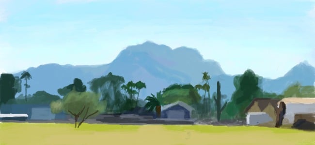 Digital painting landscape, digital painting guide for beginners