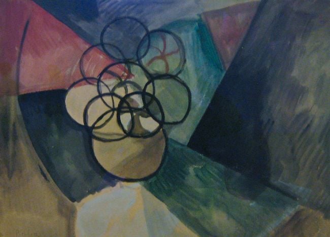 abstract painting of different shapes and colors