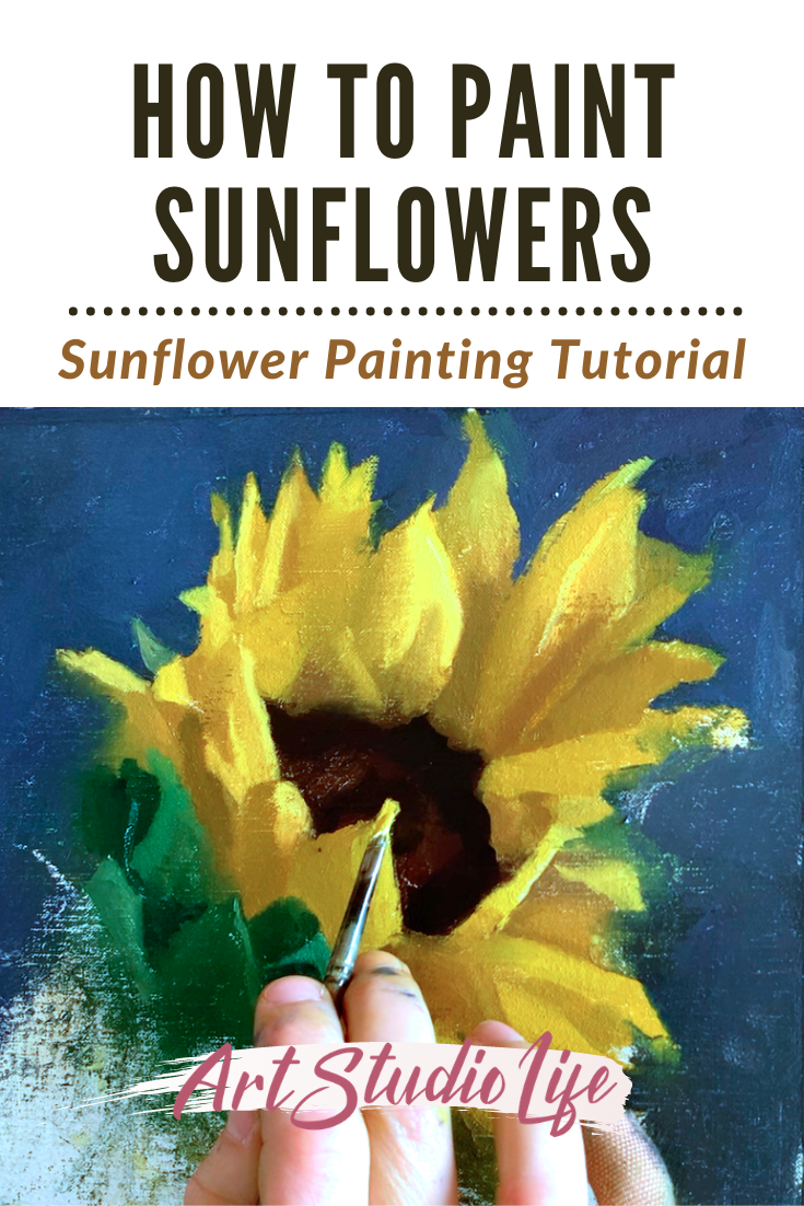 How to Paint Sunflowers (Easy) Step by Step Painting Tutorial