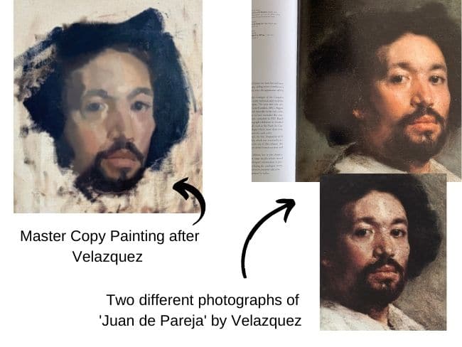 using artificial lighting for painting to create mastercopy painting