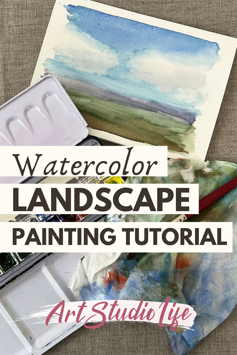 Easy Watercolor Landscape Painting Tutorial for Beginners With Video