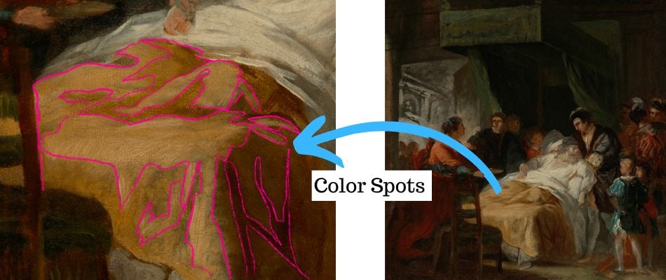 painting that shows value in color via color spots